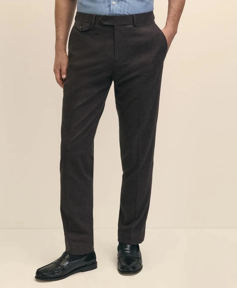 Brooks Brothers Slim Fit Mini-Houndstooth Suit Pants in Brushed-Cotton 2