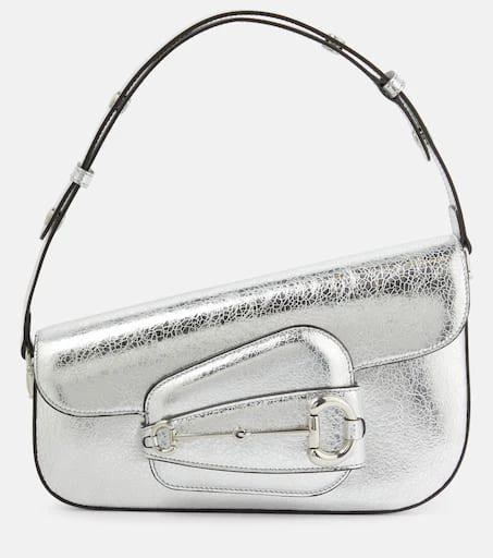 Gucci Horsebit 1955 metallic leather shoulder bag 1