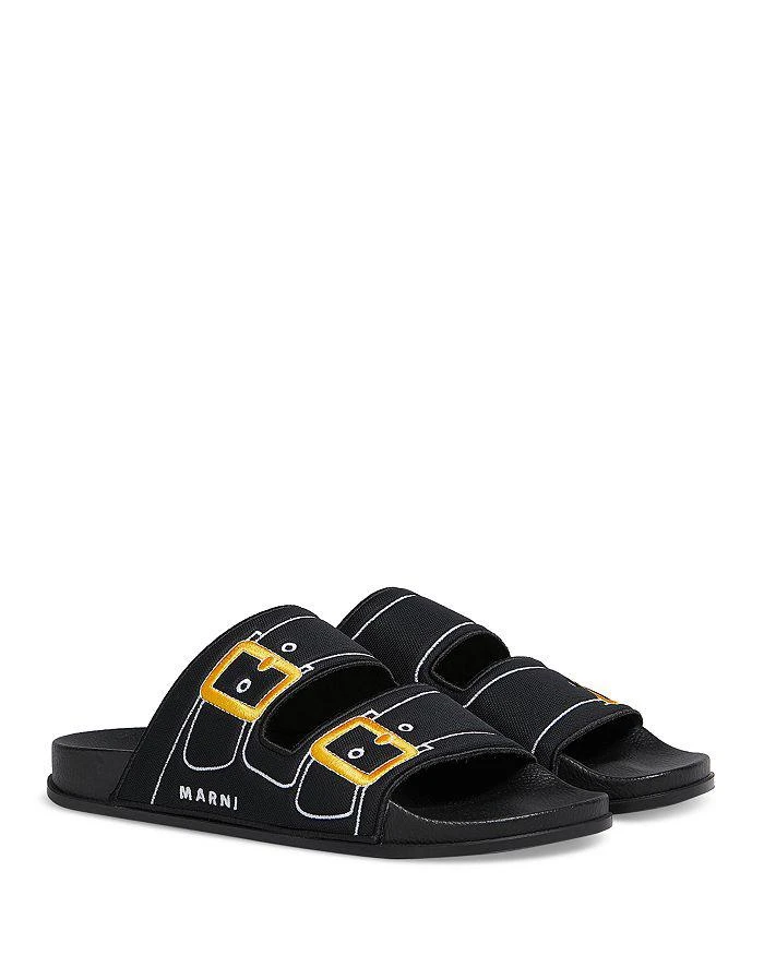 Marni Men's Embroidered Slip On Slide Sandals 4