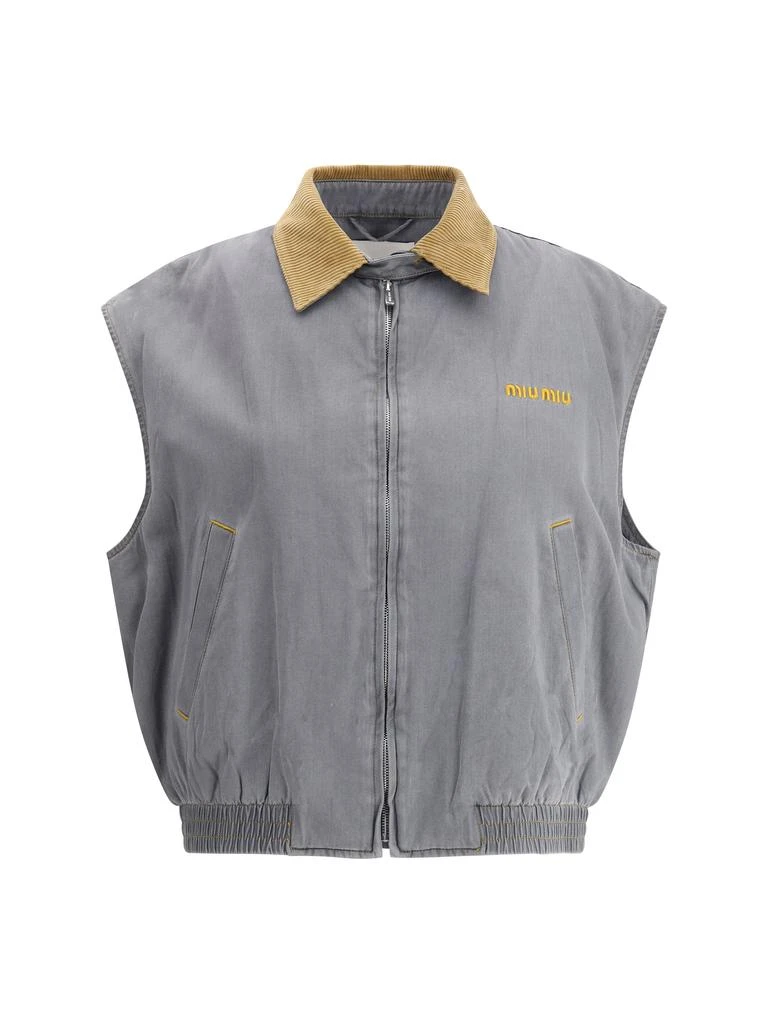 Miu Miu Corduroy collared vest 1
