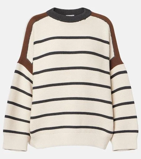 Brunello Cucinelli Striped cotton sweater 1