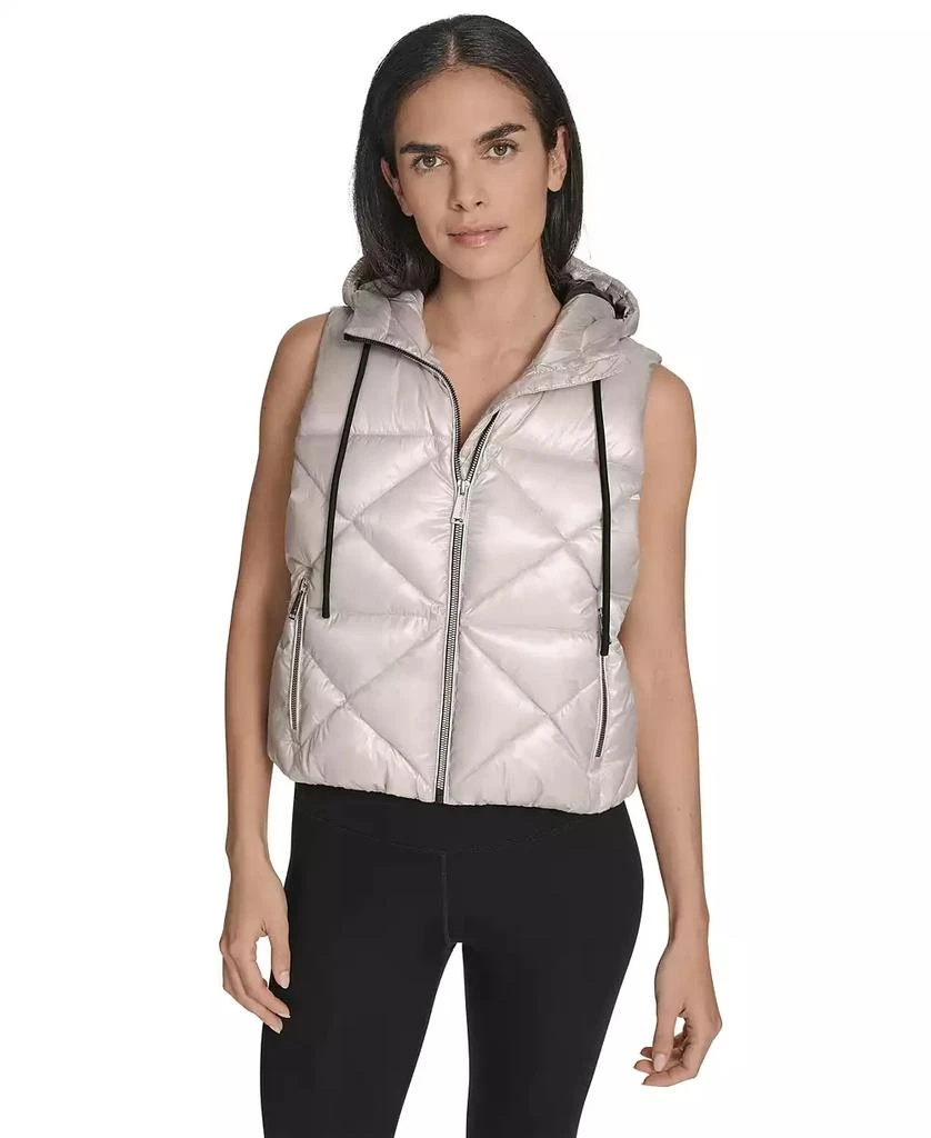 Calvin Klein Women
s Performance Diamond Quilt Hooded Puffer Vest