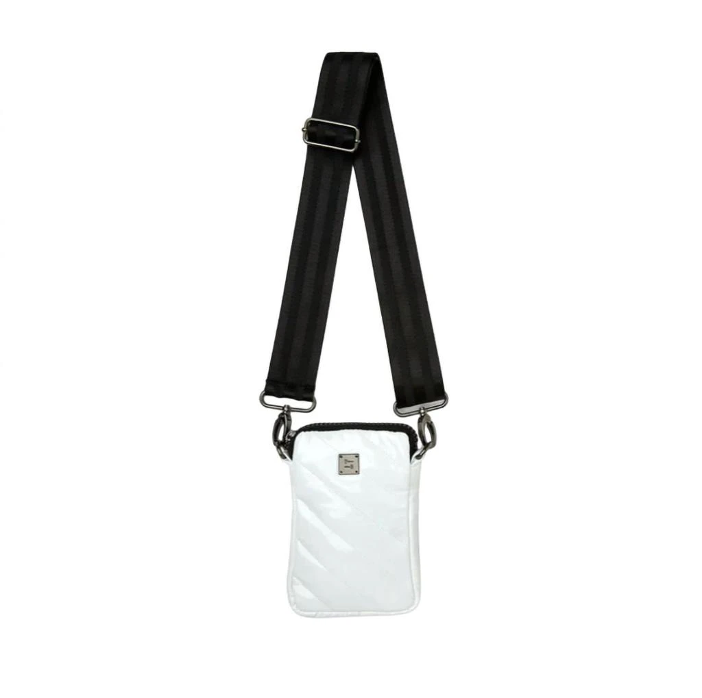 THINK ROYLN Cell Diagonal 2.0 Handbag In White Patent 1