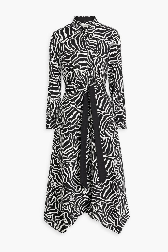 Diane von Furstenberg Andre printed cotton-blend poplin midi shirt dress