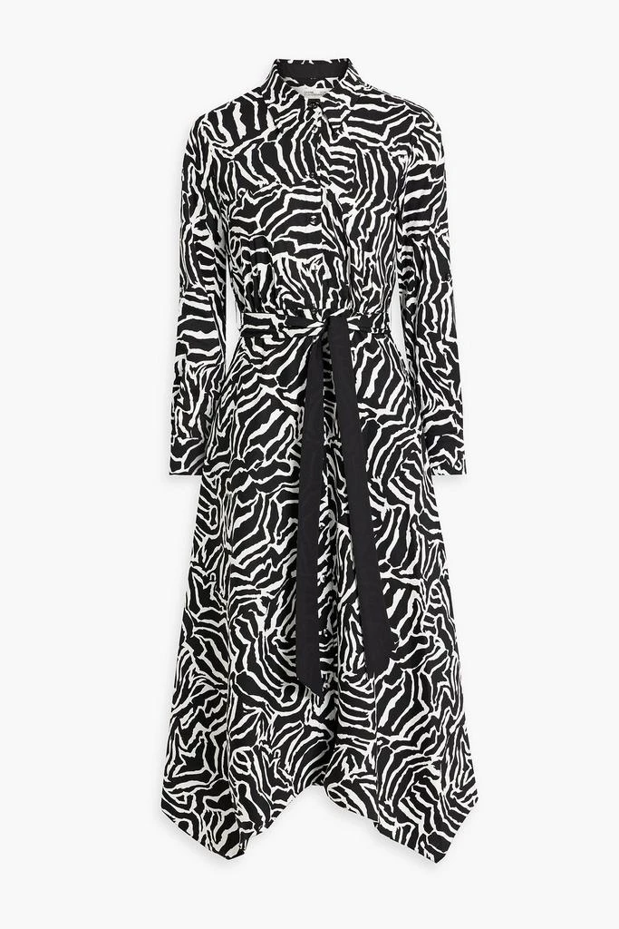 DIANE VON FURSTENBERG Andre printed cotton-blend poplin midi shirt dress 1