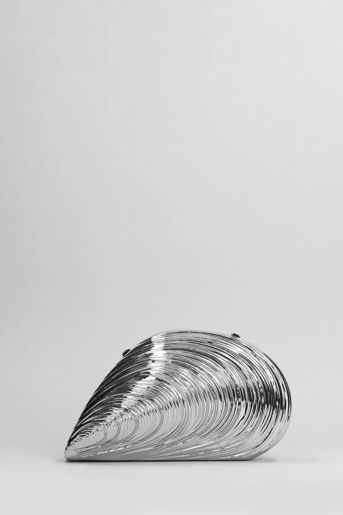 SIMKHAI Bridget Clutch In Silver Brass 3