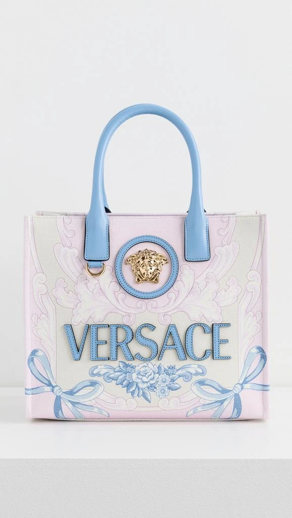 Versace Fabric and Calf Leather Small Tote 1