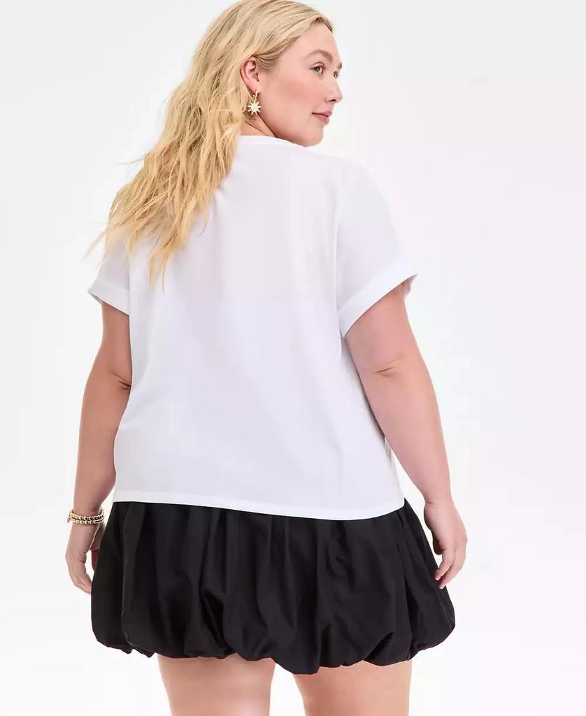 On 34th Trendy Plus Size Orange Graphic T-Shirt, Exclusively at Macy's 4