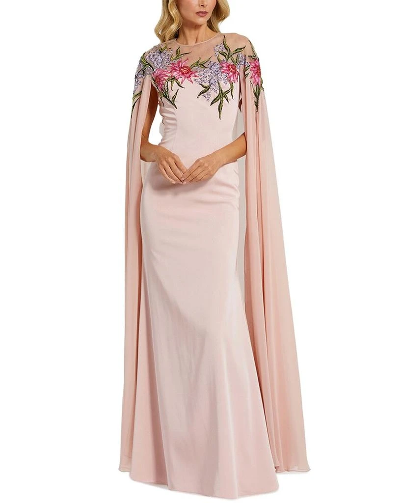 Mac Duggal Sheer Cape Gown 1
