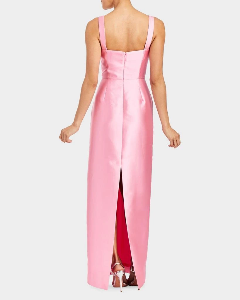 Mestiza New York Eve Rhinestone-Embellished Cape Column Gown 6