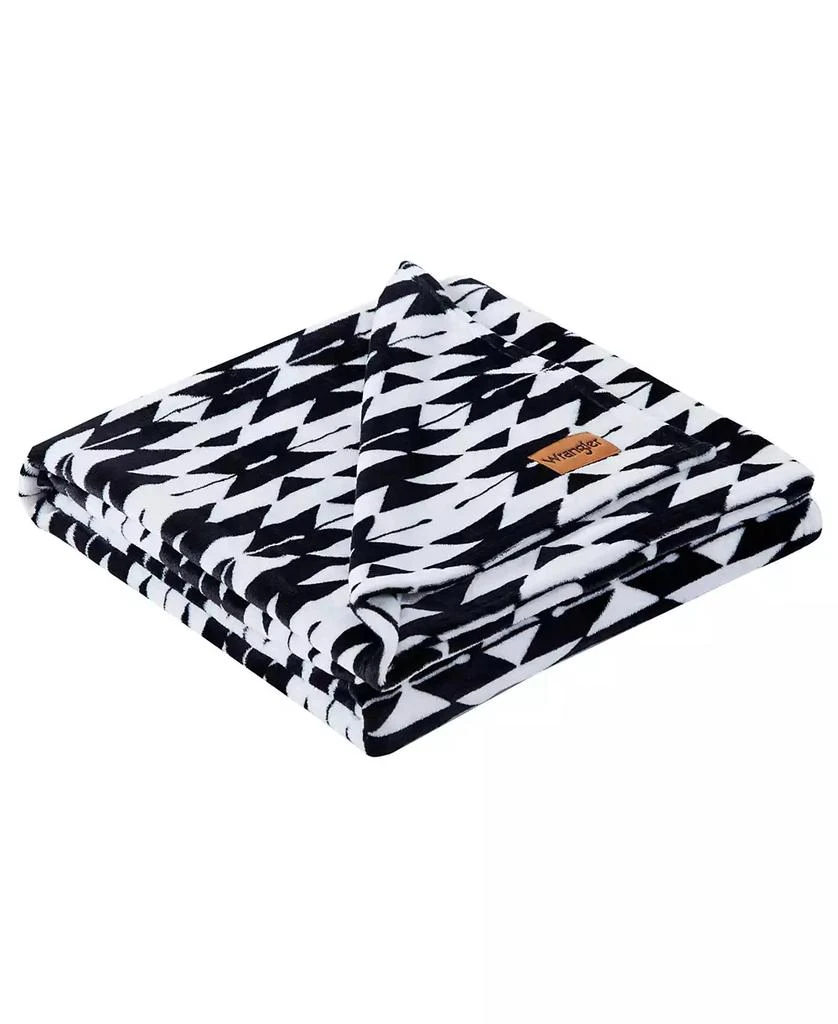 Wrangler Navajo Ultra Soft Plush Fleece Reversible Throw, 70" x 50" 3