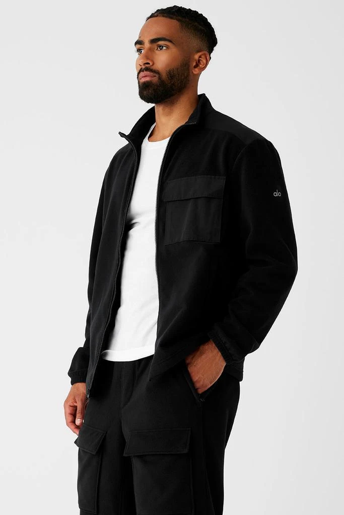 Alo Polar Fleece Ridge Full Zip Jacket - Black 3