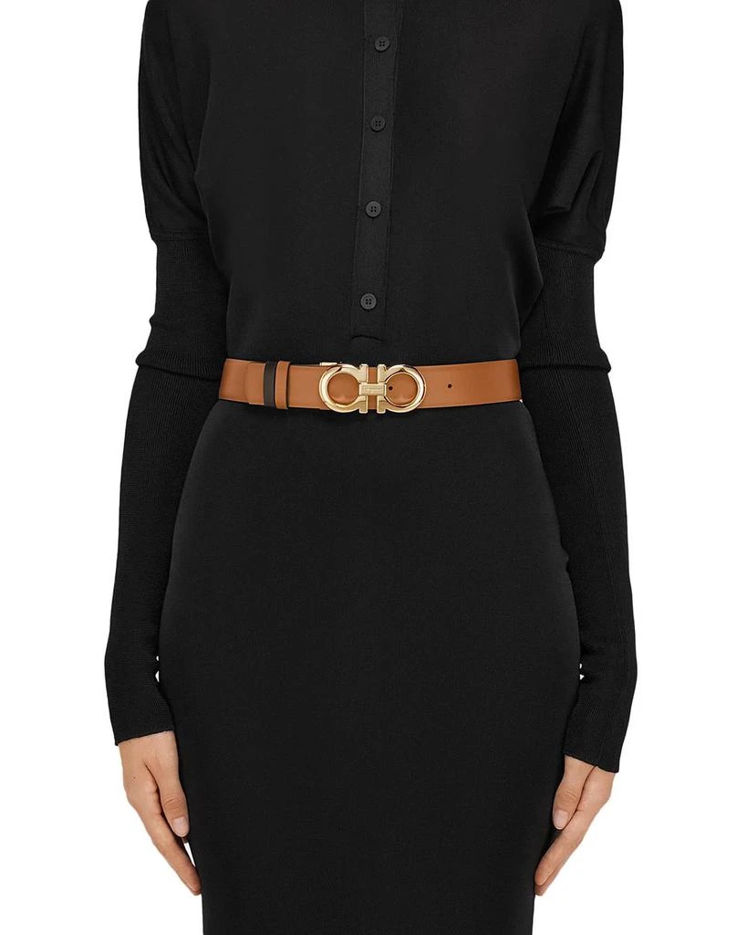 Salvatore Ferragamo Salvatore Women's Gancini Reversible Leather Belt 4