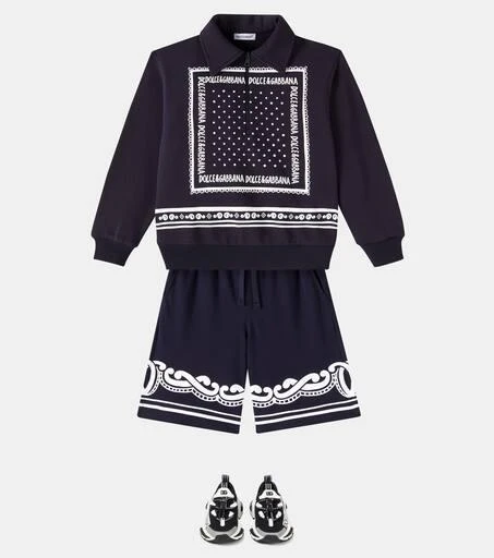 Dolce & Gabbana Bandana cotton piqué shorts 2