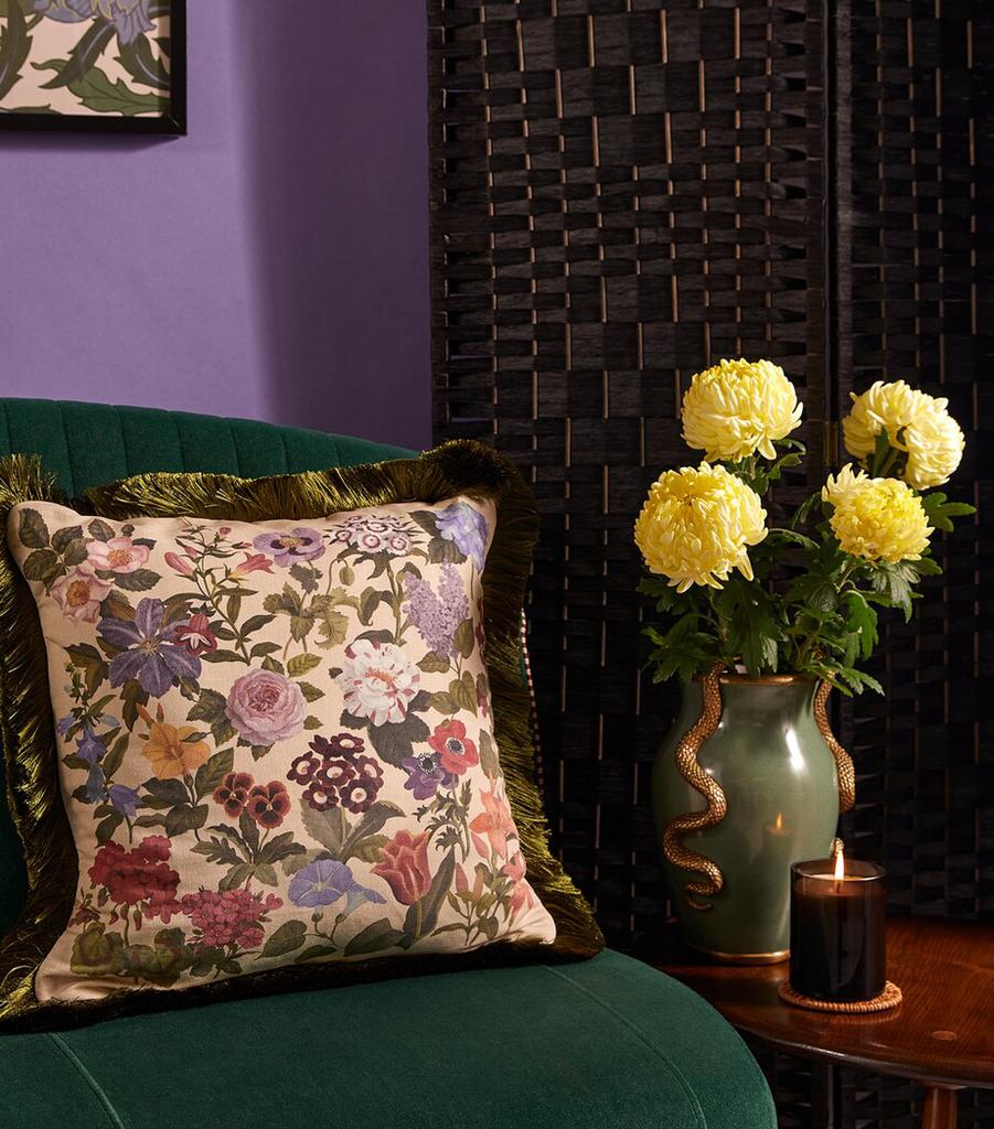 House of Hackney Linen-Blend Floralia Cushion