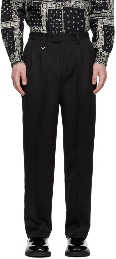 SOPHNET. Black Pleated Trousers