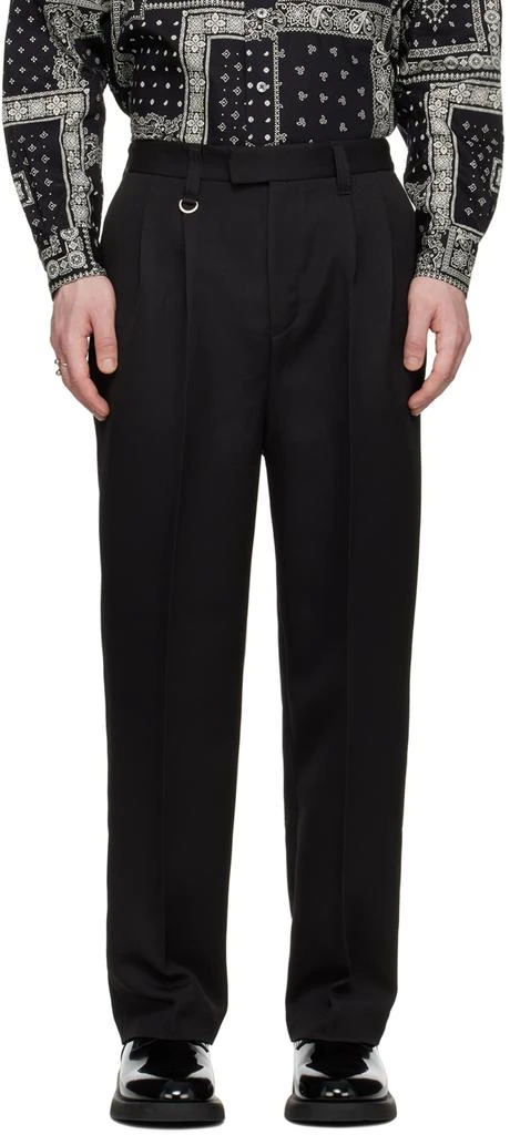 SOPHNET. Black Pleated Trousers 1
