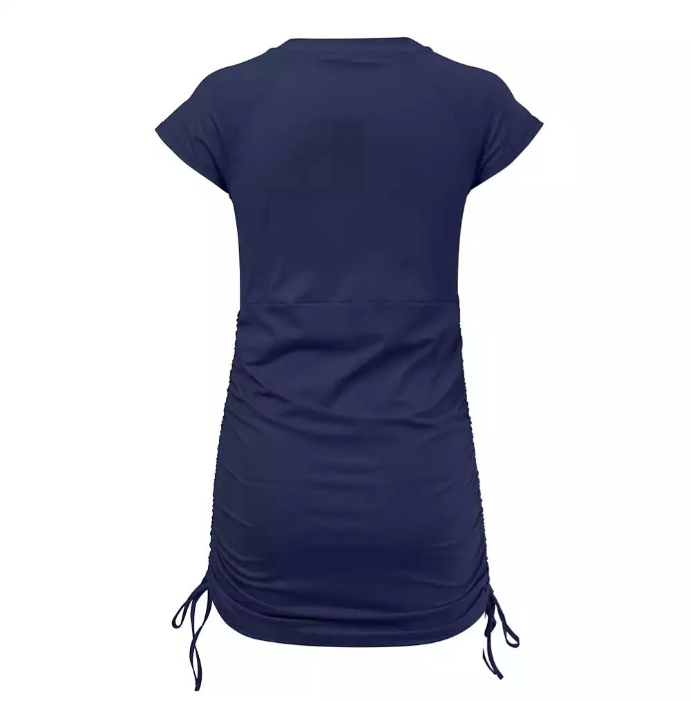 Snapper Rock Ladies Navy Ruched SS Swim Dress 3