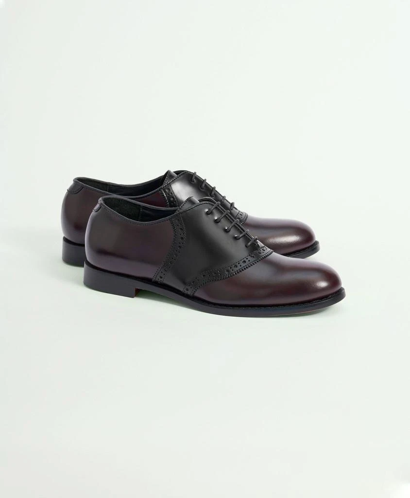 Brooks Brothers Black and Brown Leather Saddle Shoes 1
