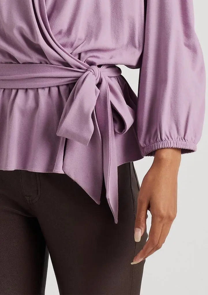 Ralph Lauren Women's Jersey Peplum Blouse 3