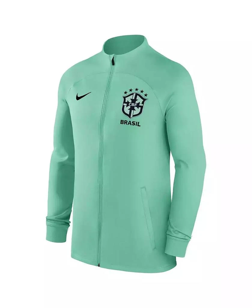 NIKE Men's Brazil National Team Green Strike Raglan Full-Zip Performance Track Jacket 3