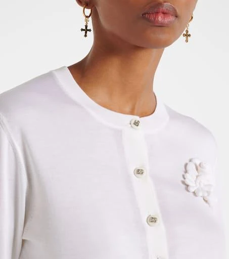 Dolce
Gabbana Floral-appliqué silk cardigan 4