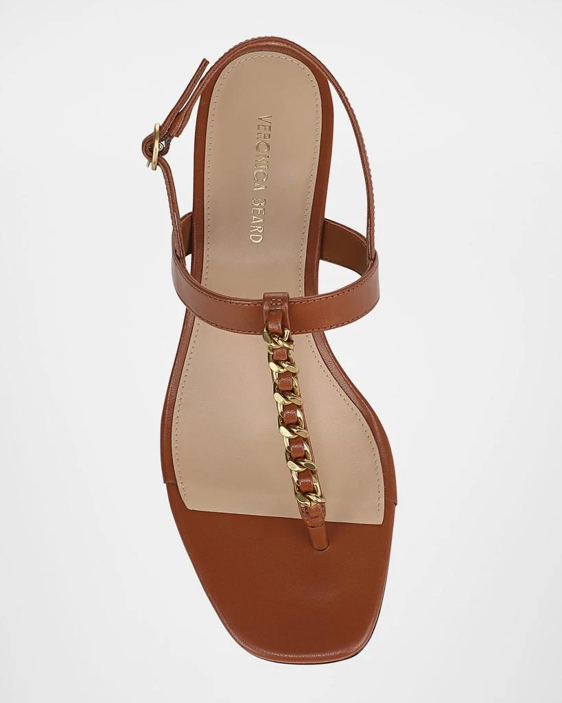 VERONICA BEARD Andie Leather Chain Slingback Sandals 5
