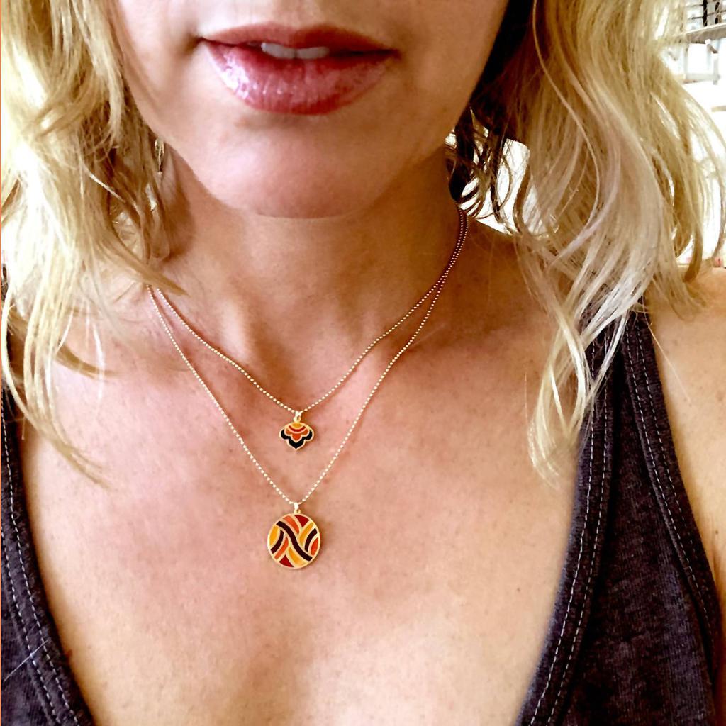 Jessica Elliot Jessica Elliot - Women
s Enameled Lotus Pendant Necklace