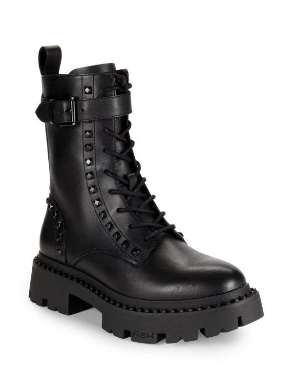 Ash Studded Leather Combat Boots 2