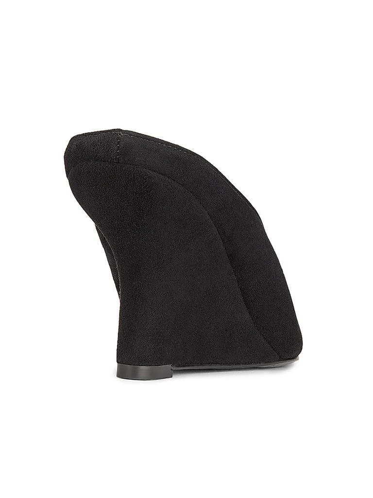 Totême 75MM Velvet Peep-Toe Wedge Mules 3