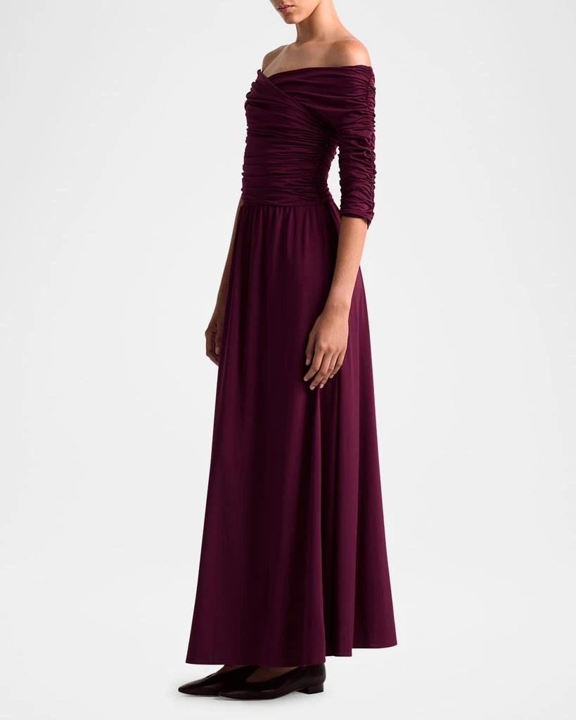 Altuzarra Char Off-Shoulder Ruched Long Dress 4