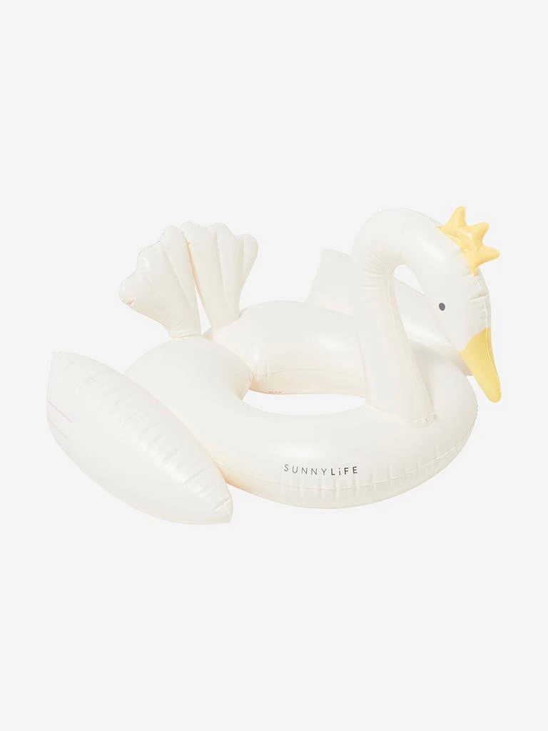 Sunnylife Sunnylife Girls Princess Swan Tube Pool Ring in White (70cm) 1