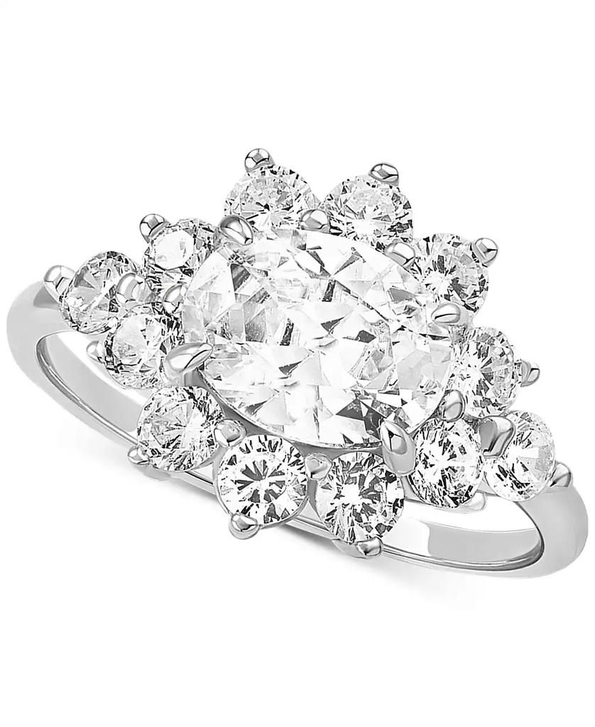 Giani Bernini Cubic Zirconia Oval Cluster Ring in Sterling Silver, Created for Macy's