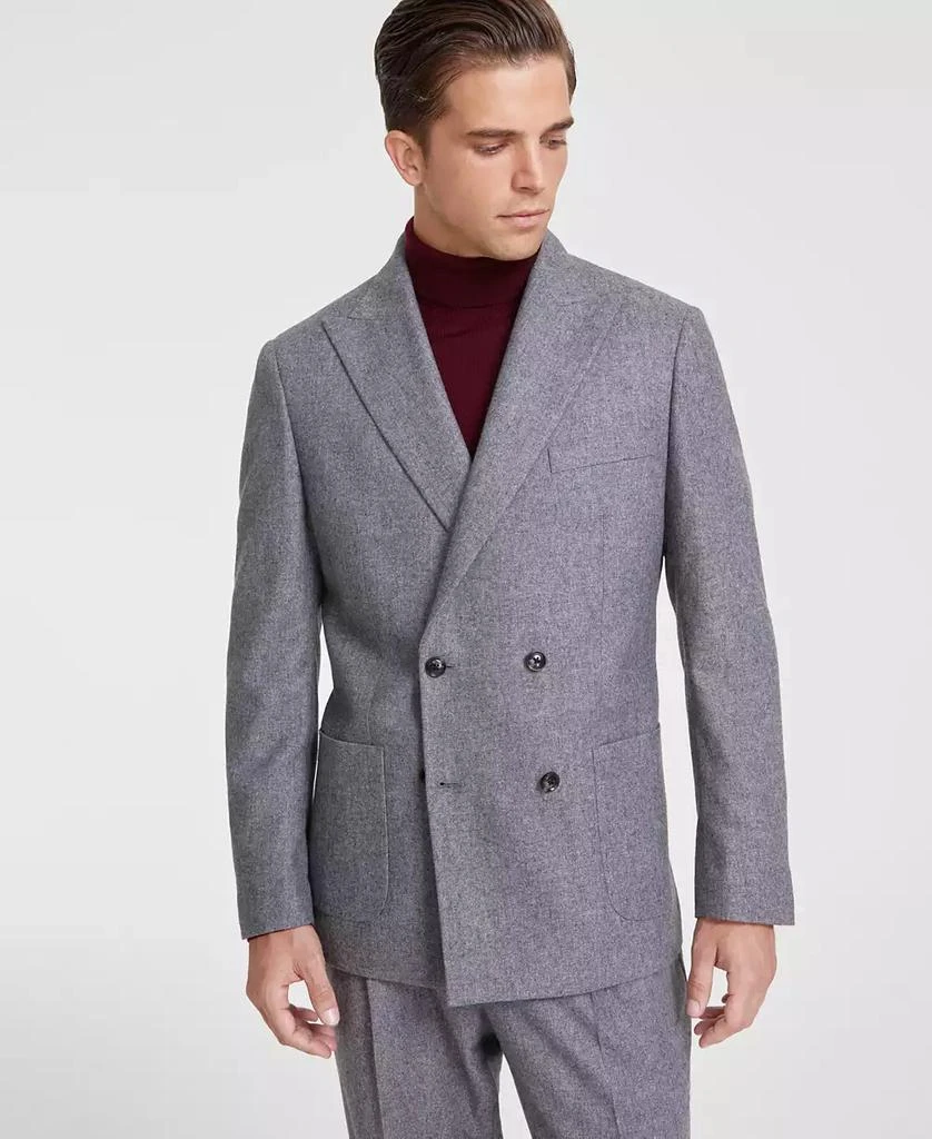 Tommy Hilfiger Men's Relaxed Modern-Fit Wool Tweed Double-Breasted Suit Jacket 1