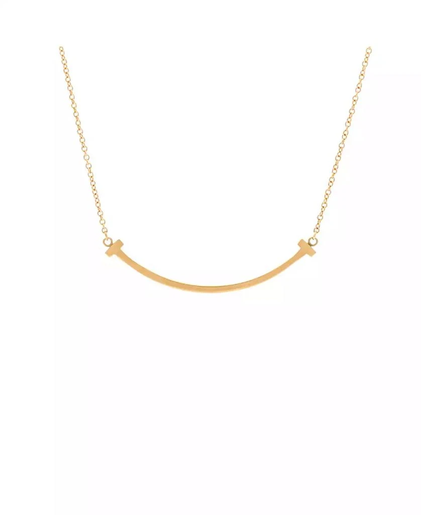 Pre-Owned Tiffany 
Co T Smile Pendant Necklace