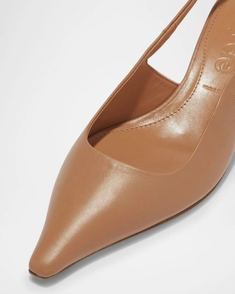 AEYDE Catrina Leather Kitten-Heel Slingback Pumps 4