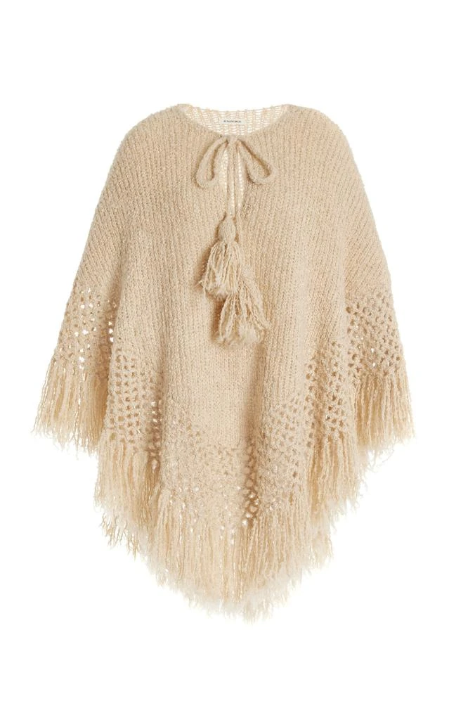 BY MALENE BIRGER By Malene Birger - Gintana Fringed Cotton-Wool Cape - Ivory - S/M - Moda Operandi 1