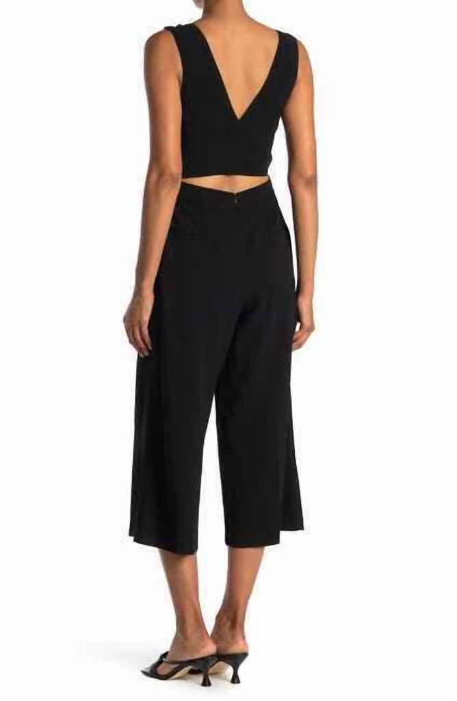 Club Monaco Club Monaco - Torela Crop Wide Leg Waist Tie Jumpsuit