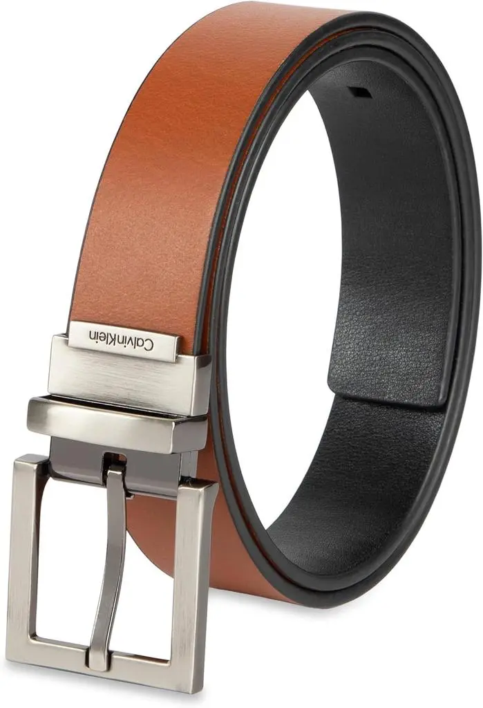 Calvin Klein Calvin Klein Men’s Reversible Leather Belt - 2‑in‑1 Versatile Modern Style