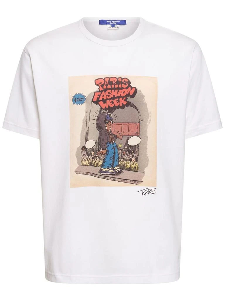Junya Watanabe Printed Cotton Jersey T-shirt 1