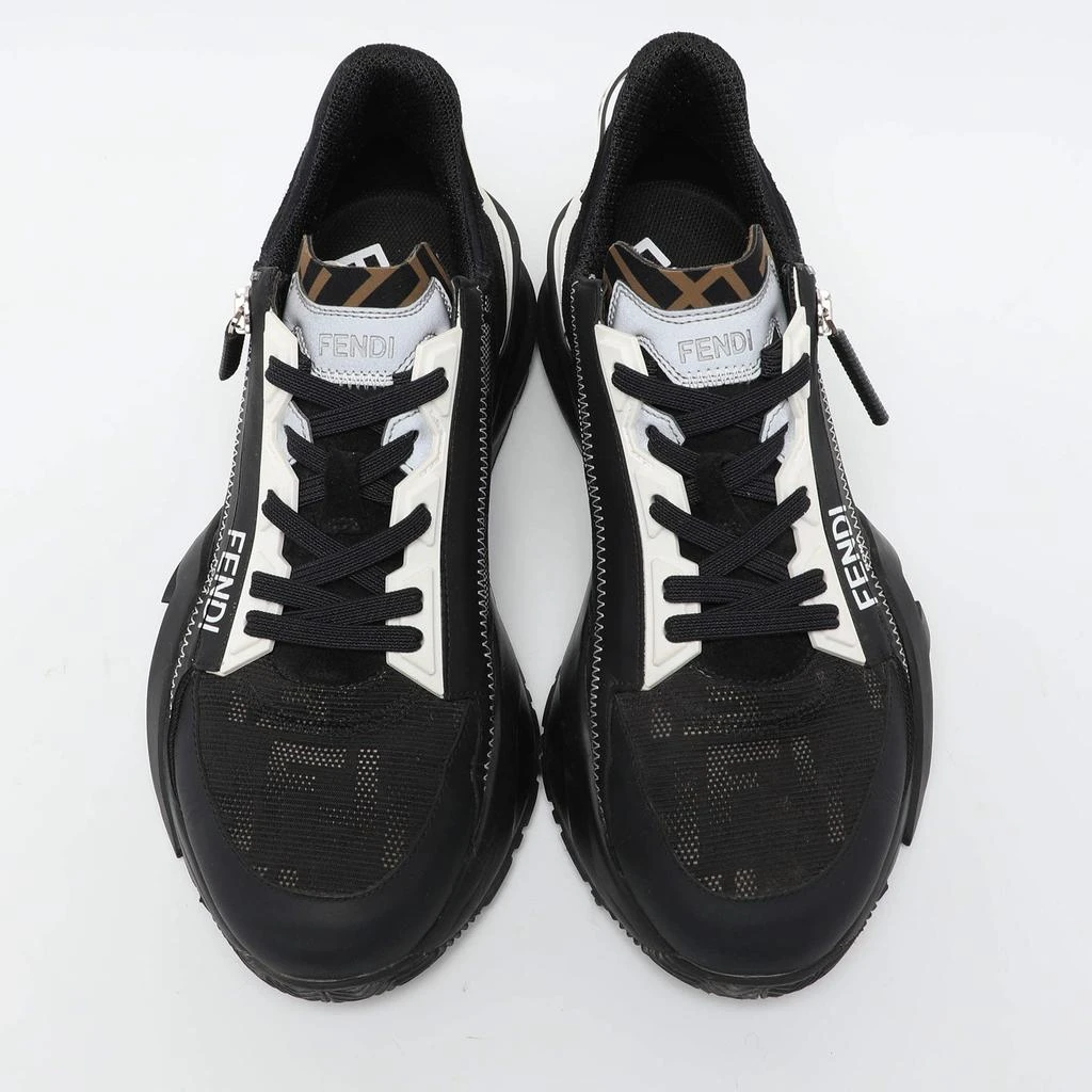 Fendi Fendi Black Mesh and Leather Flow Low Top Sneakers Size 39 3