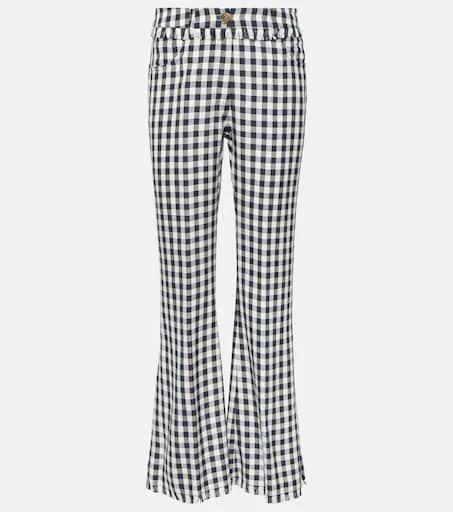 ETRO Gingham flared pants 1