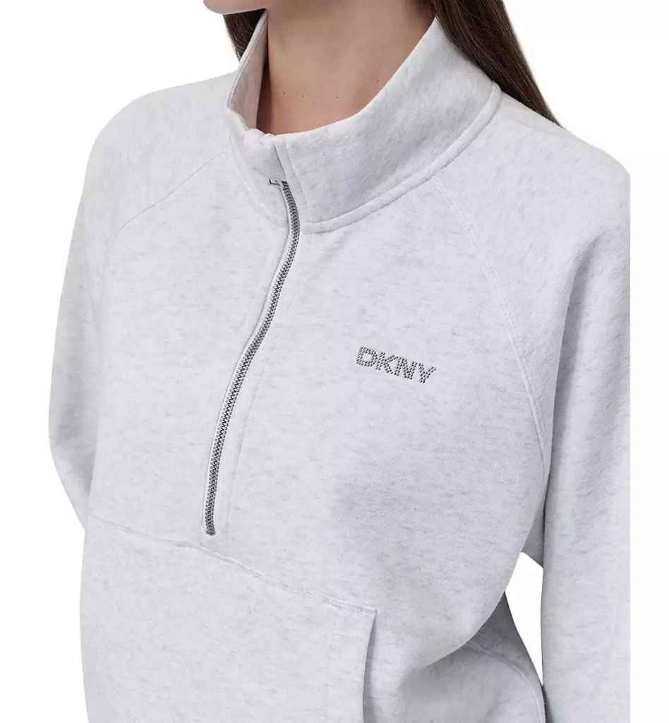 DKNY Women's Studded-Logo Half-Zip Sweatshirt 8