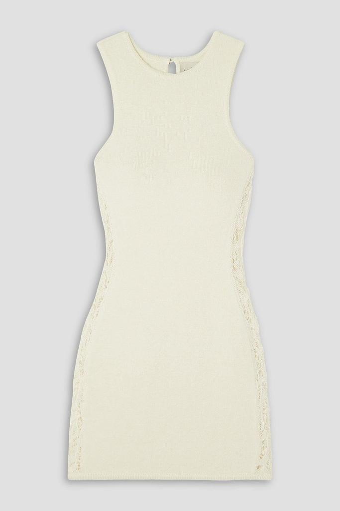 Le Kasha Abri crochet-trimmed linen mini dress