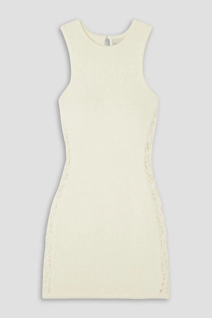 Le Kasha Abri crochet-trimmed linen mini dress 1