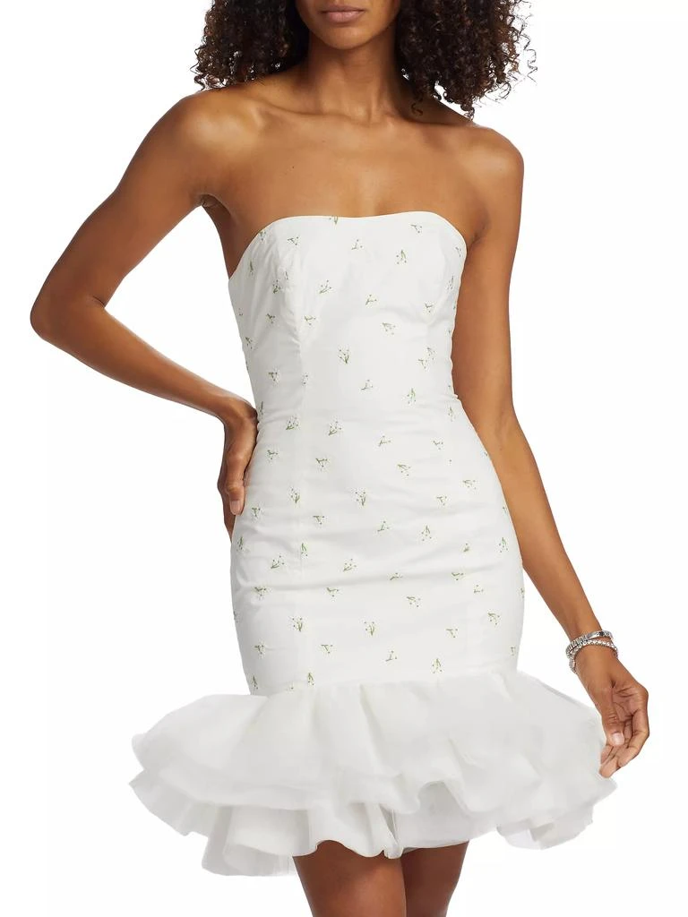 The Bar Blake Embroidered Flare Minidress 6