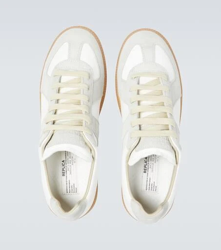 Maison Margiela Replica leather and suede sneakers 4