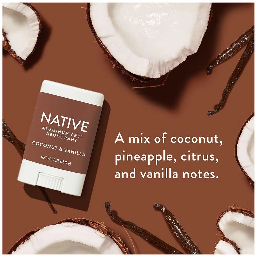 Native Deodorant, Aluminum Free, for Women and Men Coconut & Vanilla, Mini Travel Size 4