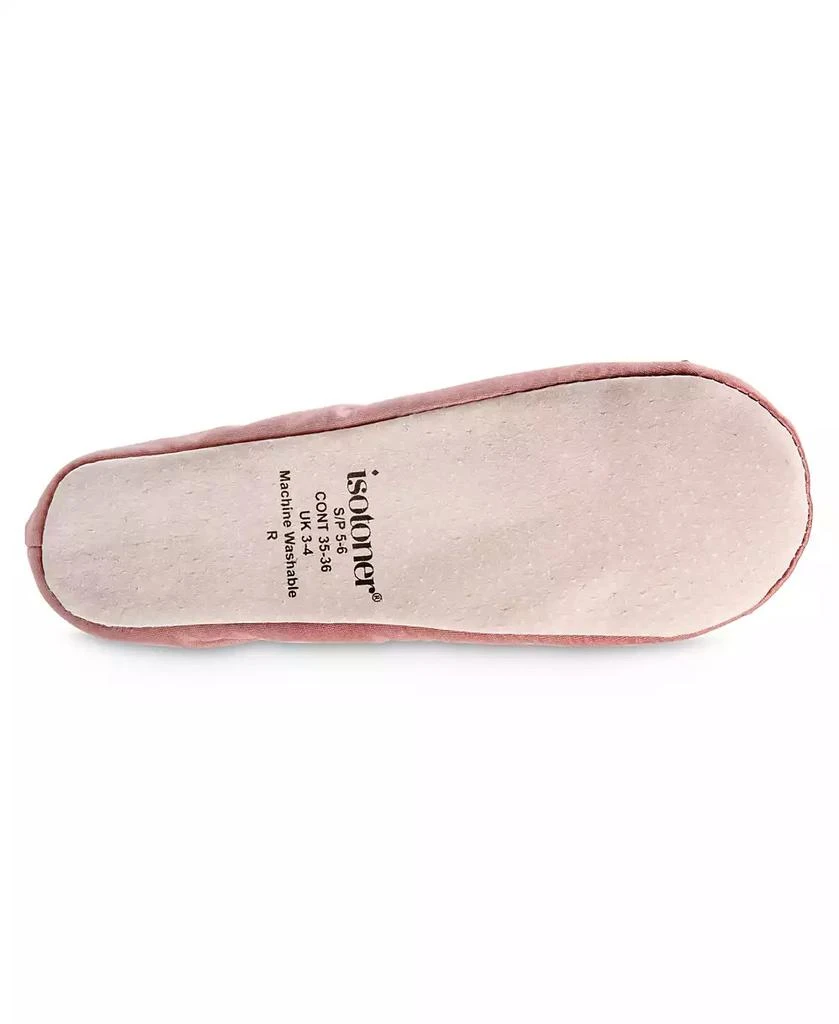 Isotoner Signature Women's Satin Ballerina Slippers 4