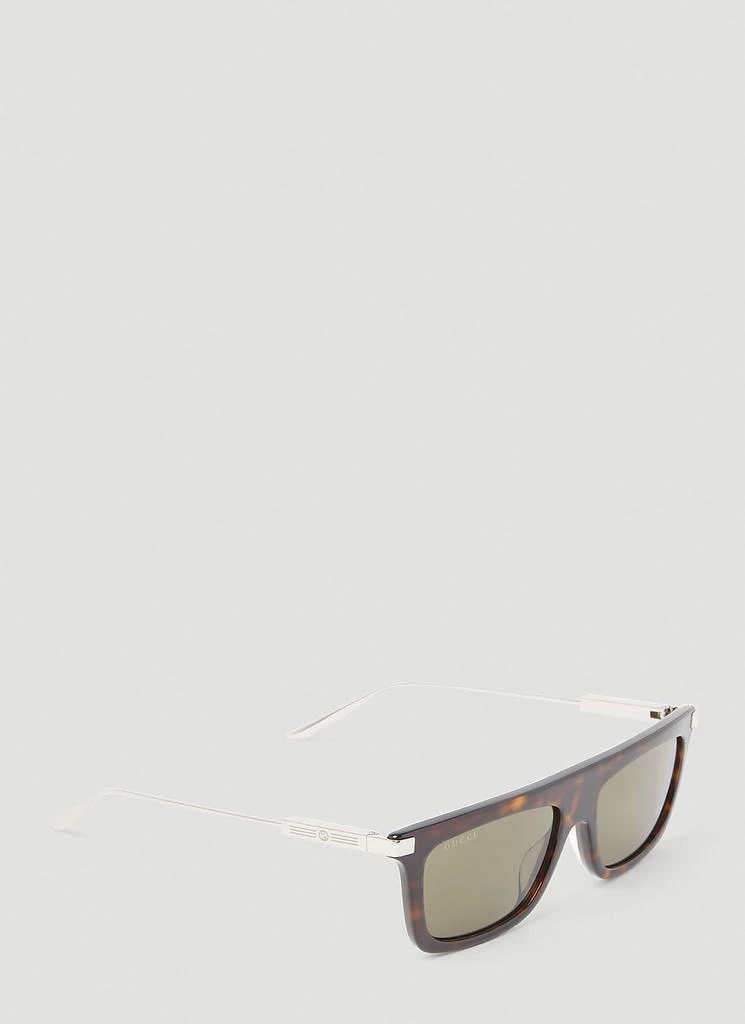 Gucci Tortoiseshell Rectangular Sunglasses 2